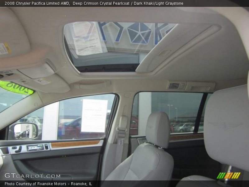 Deep Crimson Crystal Pearlcoat / Dark Khaki/Light Graystone 2008 Chrysler Pacifica Limited AWD