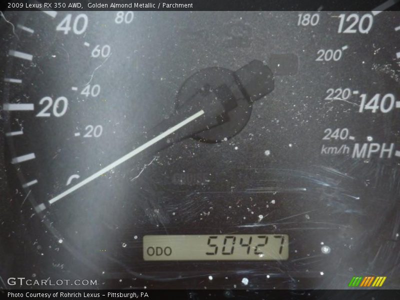 Golden Almond Metallic / Parchment 2009 Lexus RX 350 AWD