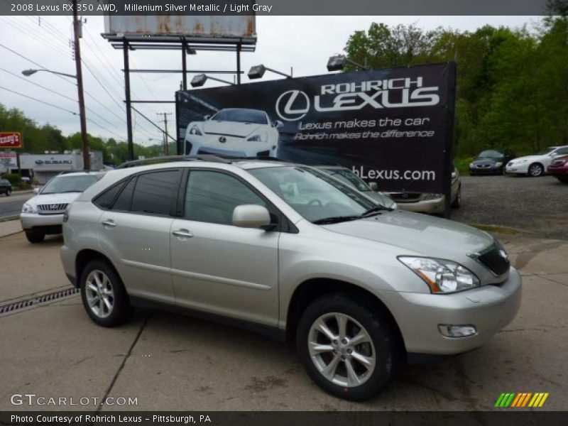 Millenium Silver Metallic / Light Gray 2008 Lexus RX 350 AWD