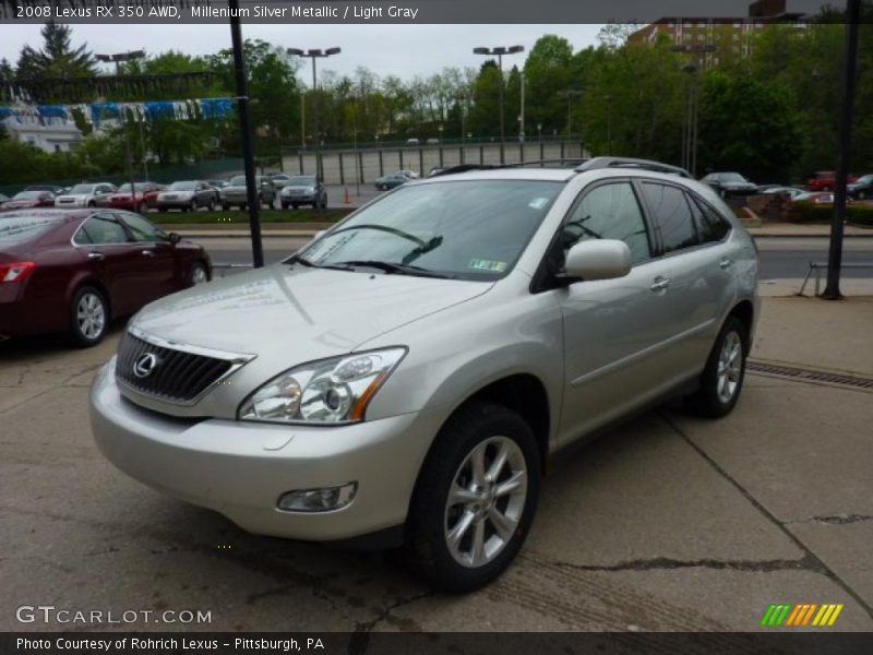 Millenium Silver Metallic / Light Gray 2008 Lexus RX 350 AWD