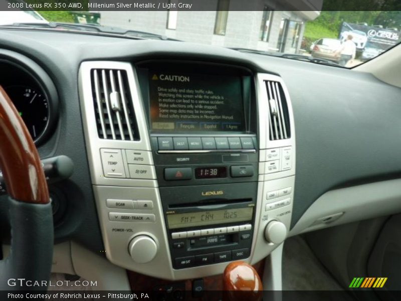 Millenium Silver Metallic / Light Gray 2008 Lexus RX 350 AWD