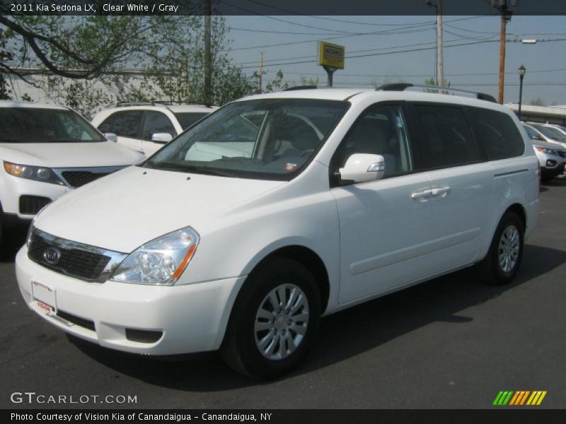 Clear White / Gray 2011 Kia Sedona LX