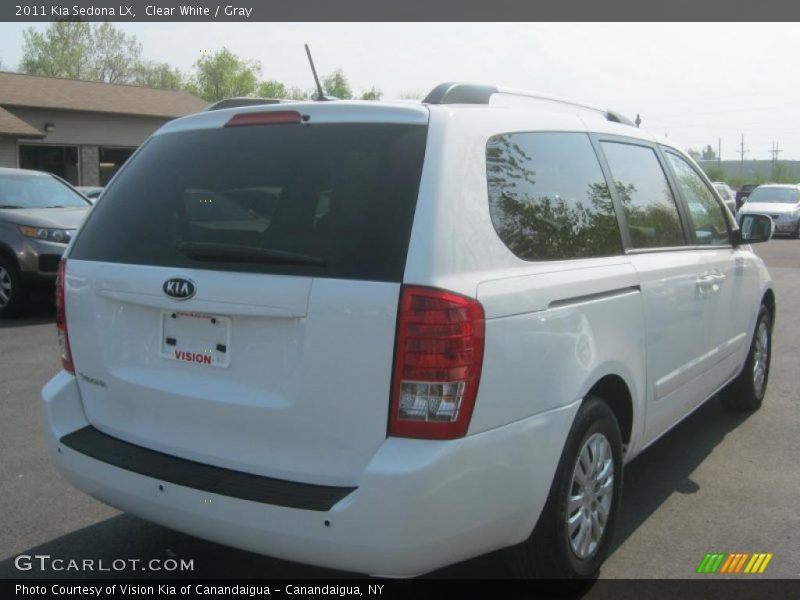 Clear White / Gray 2011 Kia Sedona LX