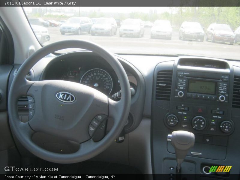 Clear White / Gray 2011 Kia Sedona LX