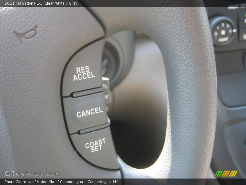 Clear White / Gray 2011 Kia Sedona LX