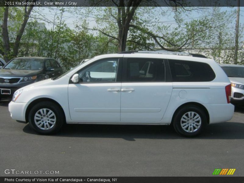 Clear White / Gray 2011 Kia Sedona LX