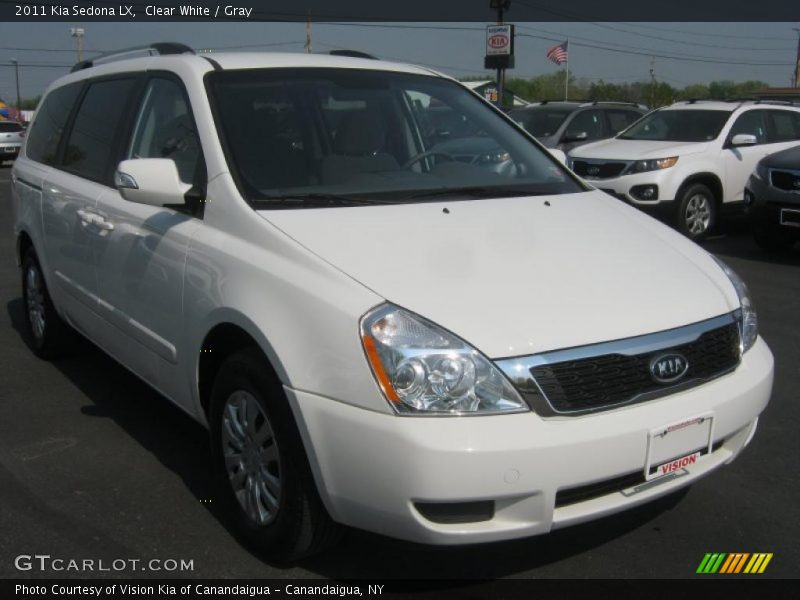 Clear White / Gray 2011 Kia Sedona LX