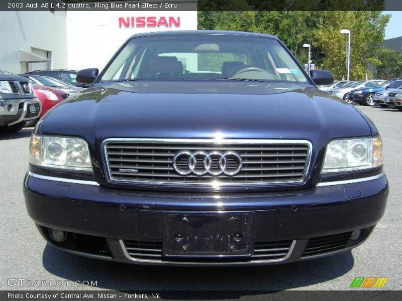 Ming Blue Pearl Effect / Ecru 2003 Audi A8 L 4.2 quattro