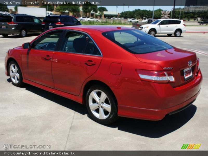 Barcelona Red Metallic / Dark Charcoal 2010 Toyota Camry SE