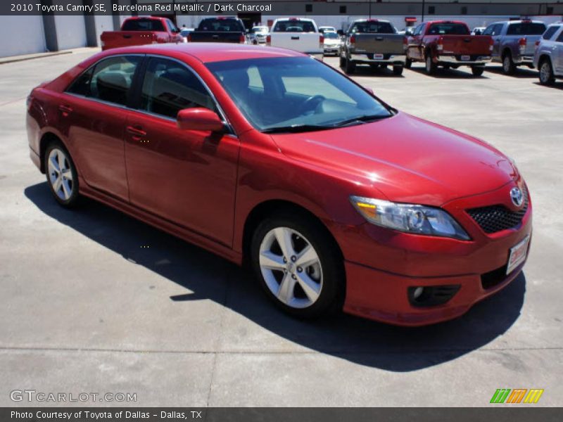 Barcelona Red Metallic / Dark Charcoal 2010 Toyota Camry SE