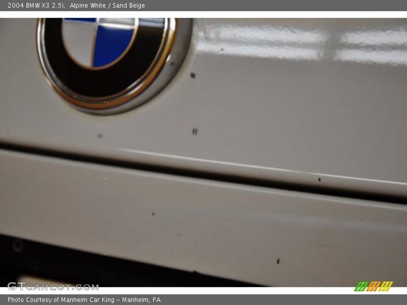 Alpine White / Sand Beige 2004 BMW X3 2.5i