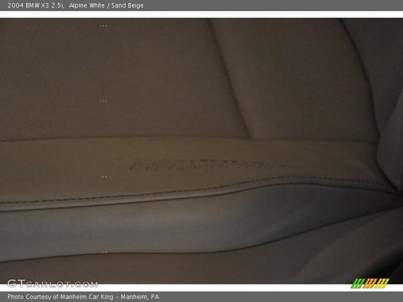Alpine White / Sand Beige 2004 BMW X3 2.5i