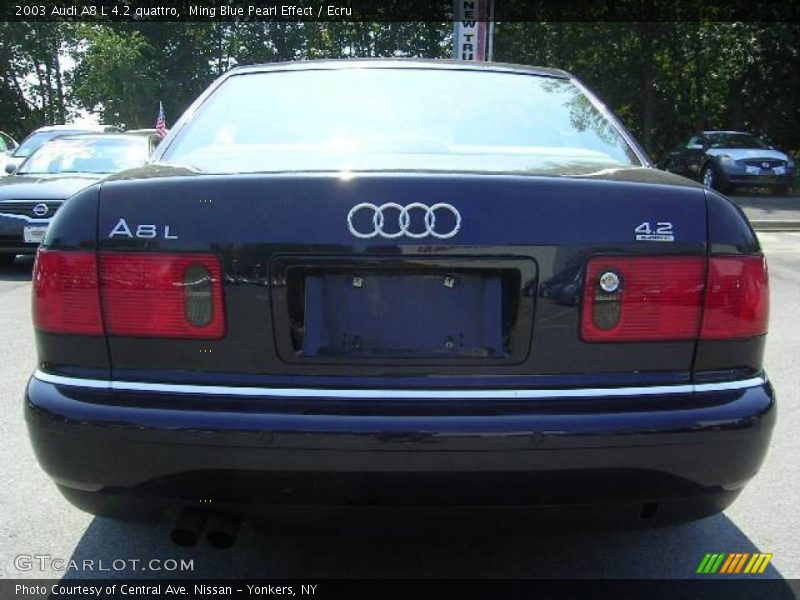 Ming Blue Pearl Effect / Ecru 2003 Audi A8 L 4.2 quattro