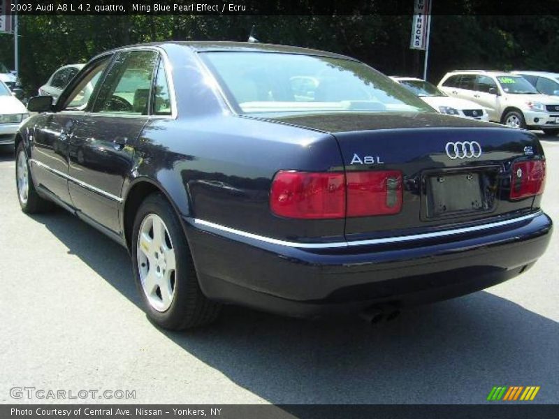 Ming Blue Pearl Effect / Ecru 2003 Audi A8 L 4.2 quattro