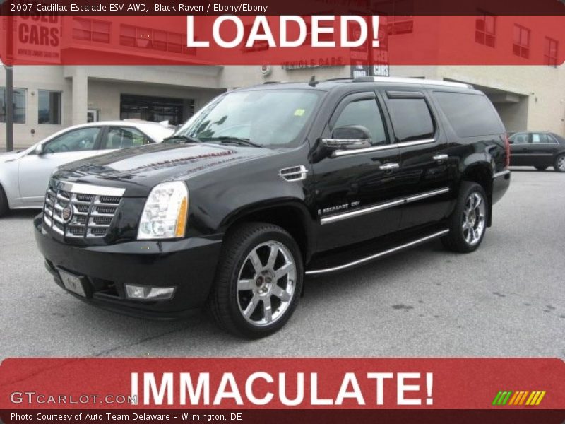 Black Raven / Ebony/Ebony 2007 Cadillac Escalade ESV AWD