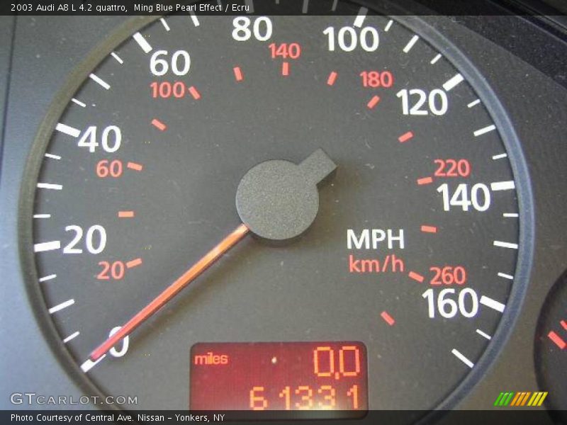 Ming Blue Pearl Effect / Ecru 2003 Audi A8 L 4.2 quattro