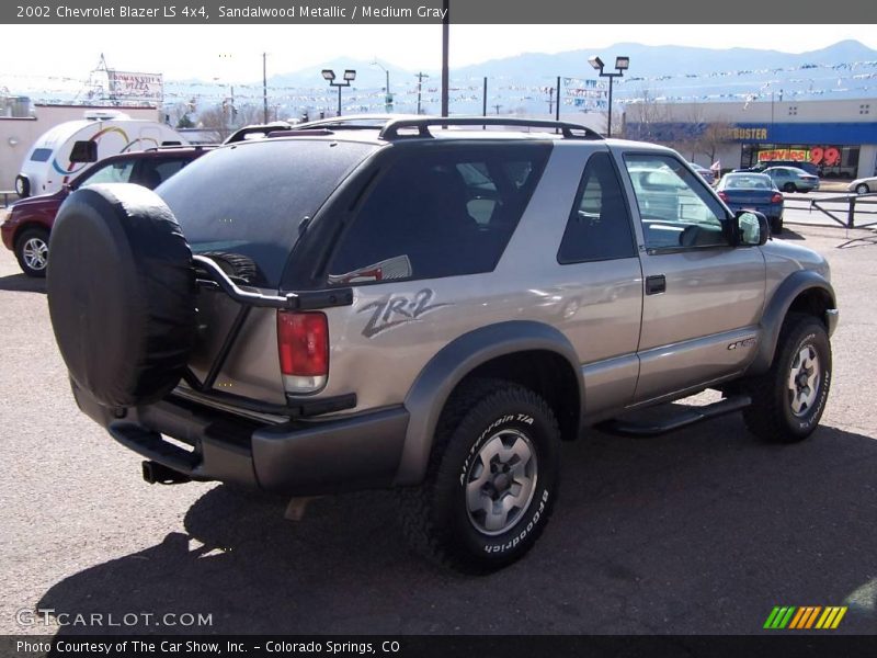 Sandalwood Metallic / Medium Gray 2002 Chevrolet Blazer LS 4x4