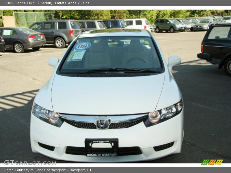 Taffeta White / Beige 2009 Honda Civic EX Sedan