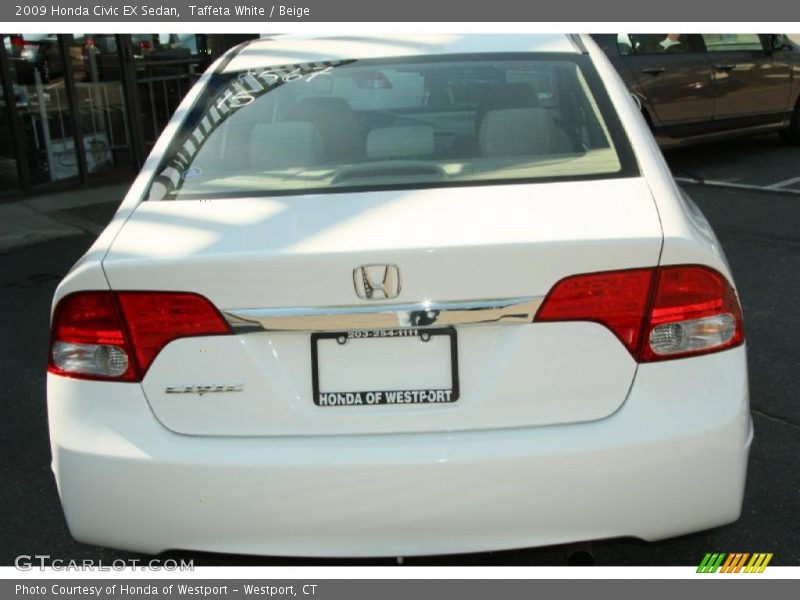 Taffeta White / Beige 2009 Honda Civic EX Sedan