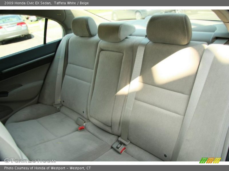 Taffeta White / Beige 2009 Honda Civic EX Sedan