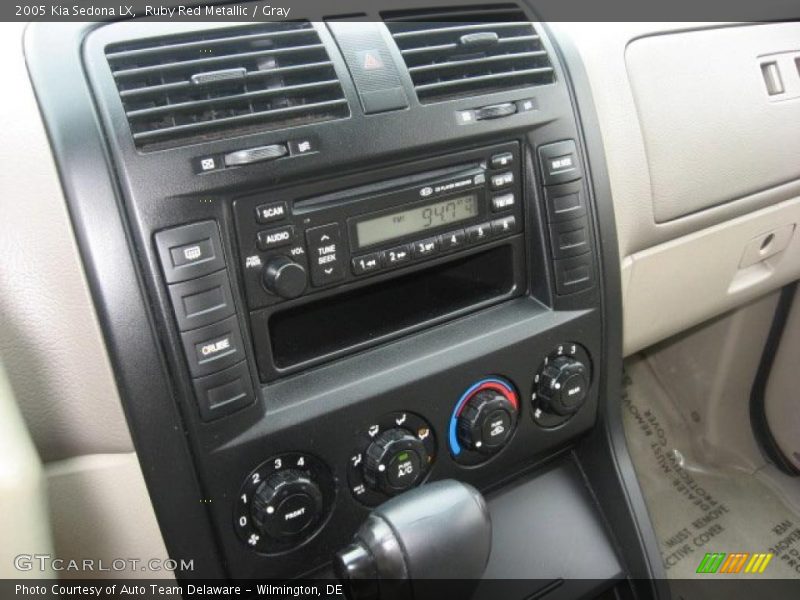 Ruby Red Metallic / Gray 2005 Kia Sedona LX