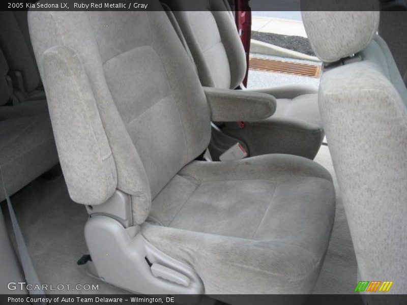 Ruby Red Metallic / Gray 2005 Kia Sedona LX