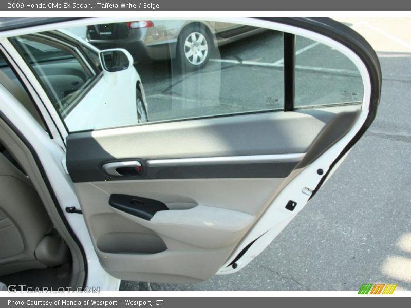 Taffeta White / Beige 2009 Honda Civic EX Sedan