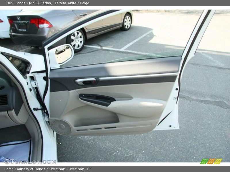 Taffeta White / Beige 2009 Honda Civic EX Sedan
