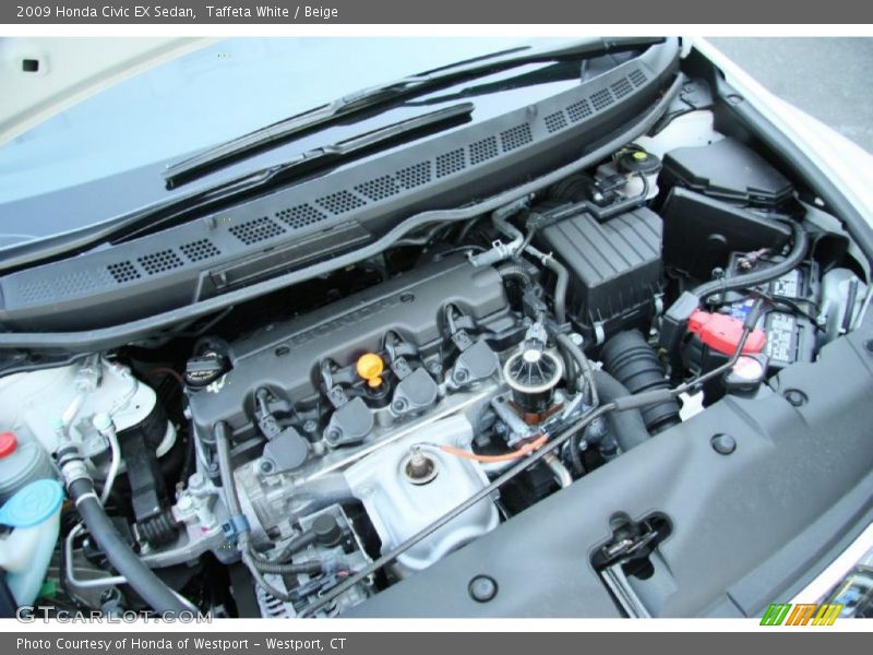 Taffeta White / Beige 2009 Honda Civic EX Sedan