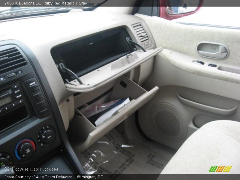 Ruby Red Metallic / Gray 2005 Kia Sedona LX