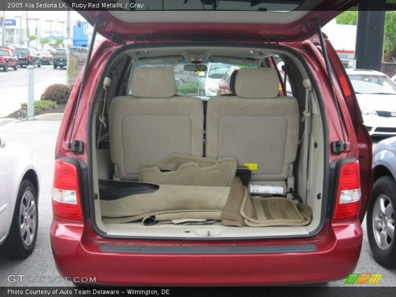 Ruby Red Metallic / Gray 2005 Kia Sedona LX
