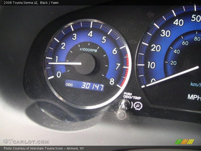 Black / Fawn 2008 Toyota Sienna LE