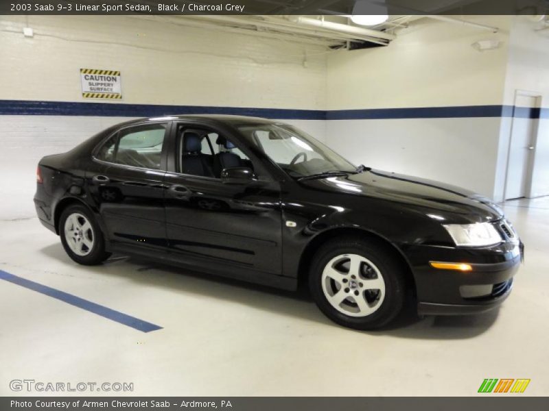 Black / Charcoal Grey 2003 Saab 9-3 Linear Sport Sedan