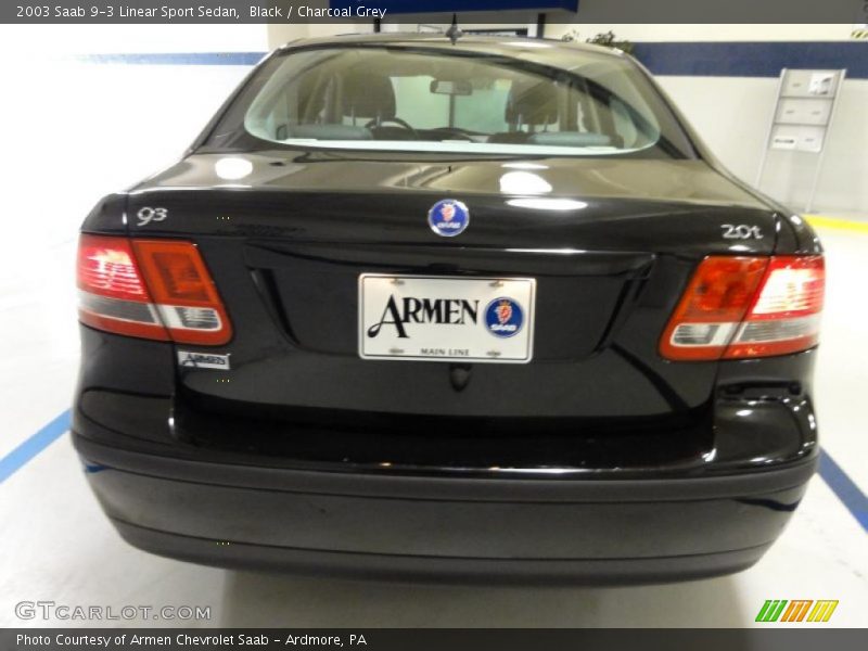 Black / Charcoal Grey 2003 Saab 9-3 Linear Sport Sedan