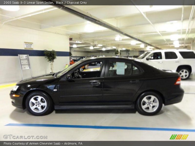 Black / Charcoal Grey 2003 Saab 9-3 Linear Sport Sedan