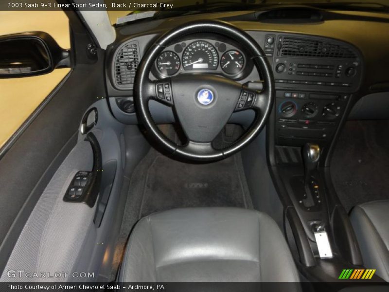 Black / Charcoal Grey 2003 Saab 9-3 Linear Sport Sedan