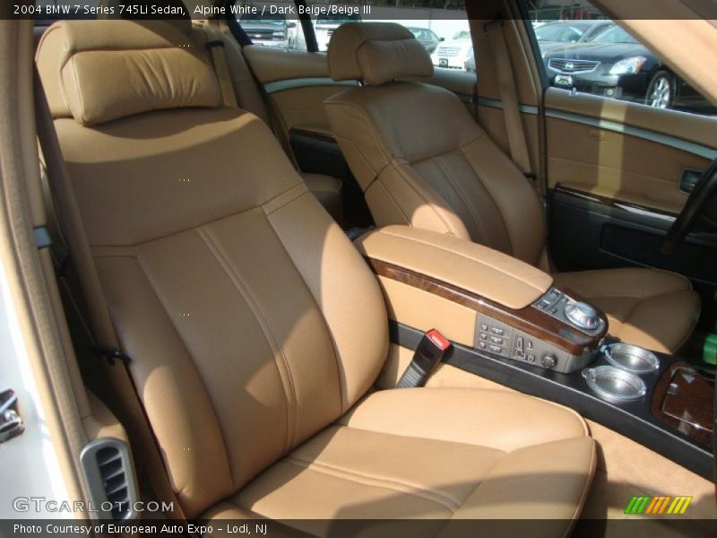 Alpine White / Dark Beige/Beige III 2004 BMW 7 Series 745Li Sedan