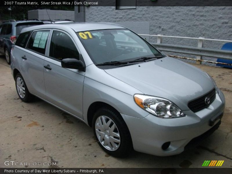 Silver Streak Mica / Dark Charcoal 2007 Toyota Matrix