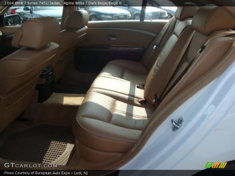 Alpine White / Dark Beige/Beige III 2004 BMW 7 Series 745Li Sedan