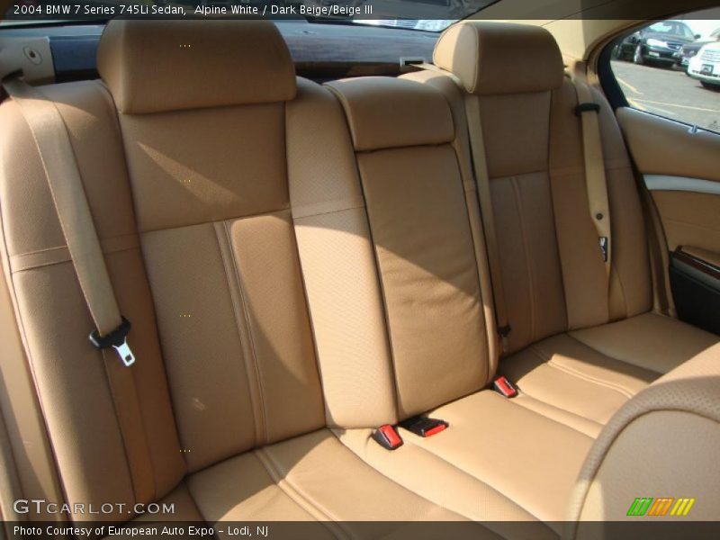 Alpine White / Dark Beige/Beige III 2004 BMW 7 Series 745Li Sedan