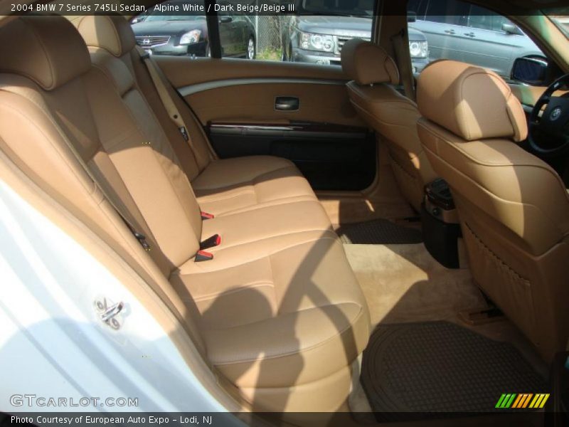 Alpine White / Dark Beige/Beige III 2004 BMW 7 Series 745Li Sedan