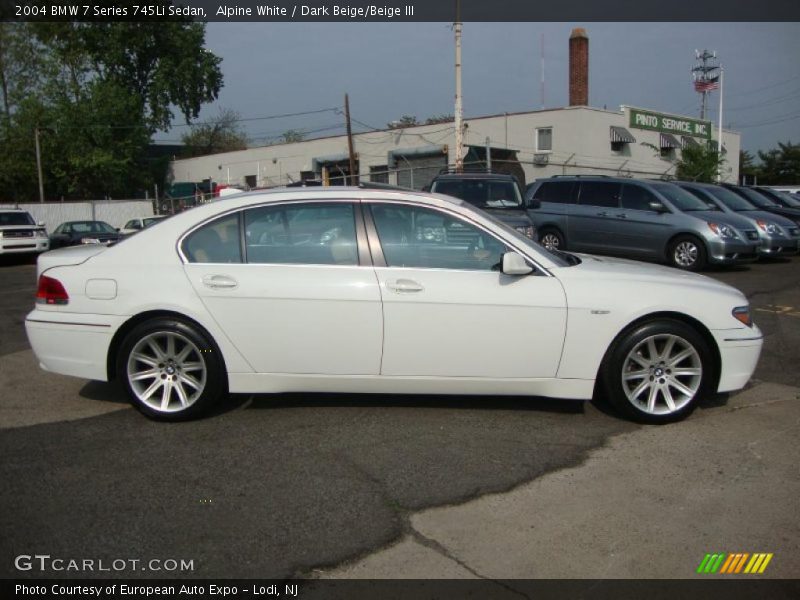 Alpine White / Dark Beige/Beige III 2004 BMW 7 Series 745Li Sedan