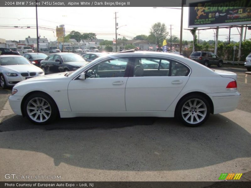 Alpine White / Dark Beige/Beige III 2004 BMW 7 Series 745Li Sedan