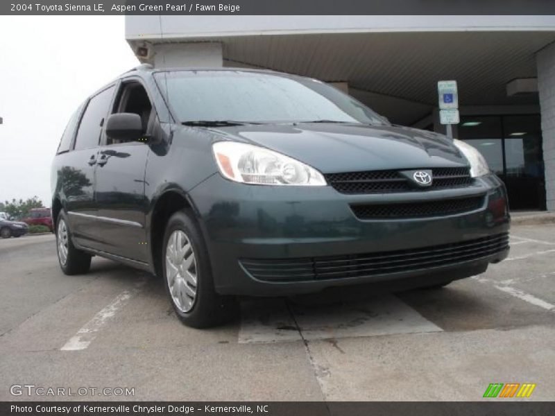 Aspen Green Pearl / Fawn Beige 2004 Toyota Sienna LE