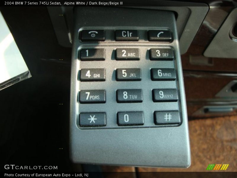 Alpine White / Dark Beige/Beige III 2004 BMW 7 Series 745Li Sedan