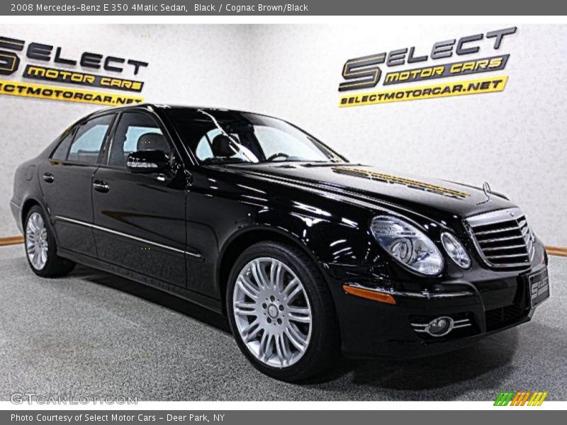 Black / Cognac Brown/Black 2008 Mercedes-Benz E 350 4Matic Sedan