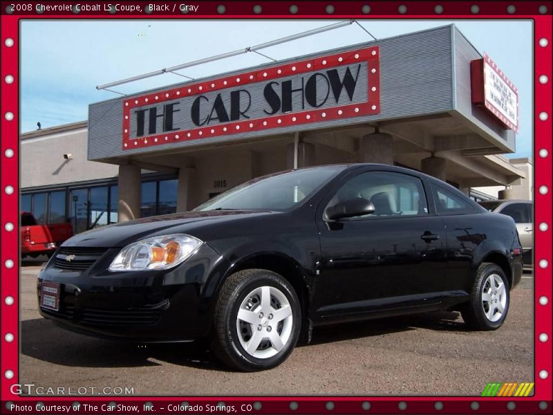 Black / Gray 2008 Chevrolet Cobalt LS Coupe