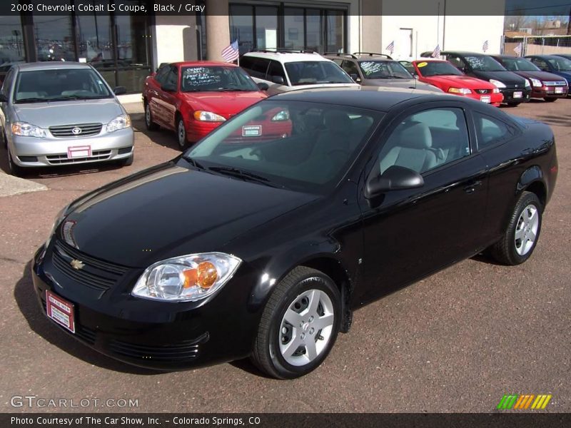 Black / Gray 2008 Chevrolet Cobalt LS Coupe