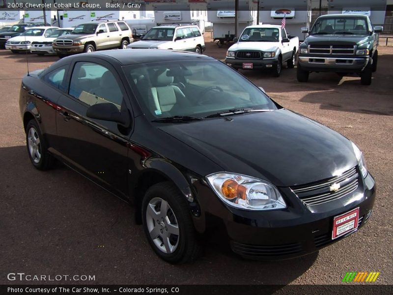 Black / Gray 2008 Chevrolet Cobalt LS Coupe