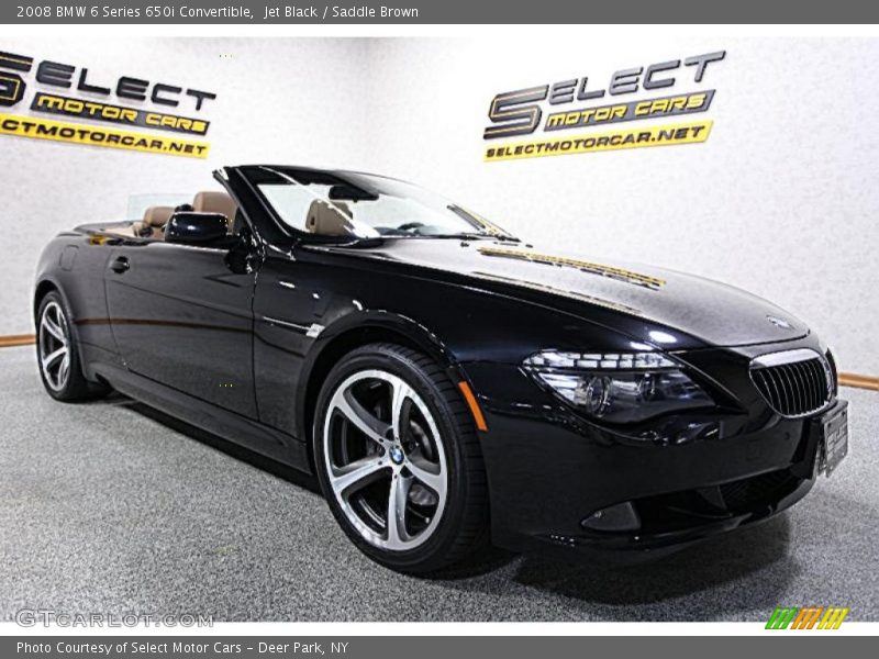 Jet Black / Saddle Brown 2008 BMW 6 Series 650i Convertible